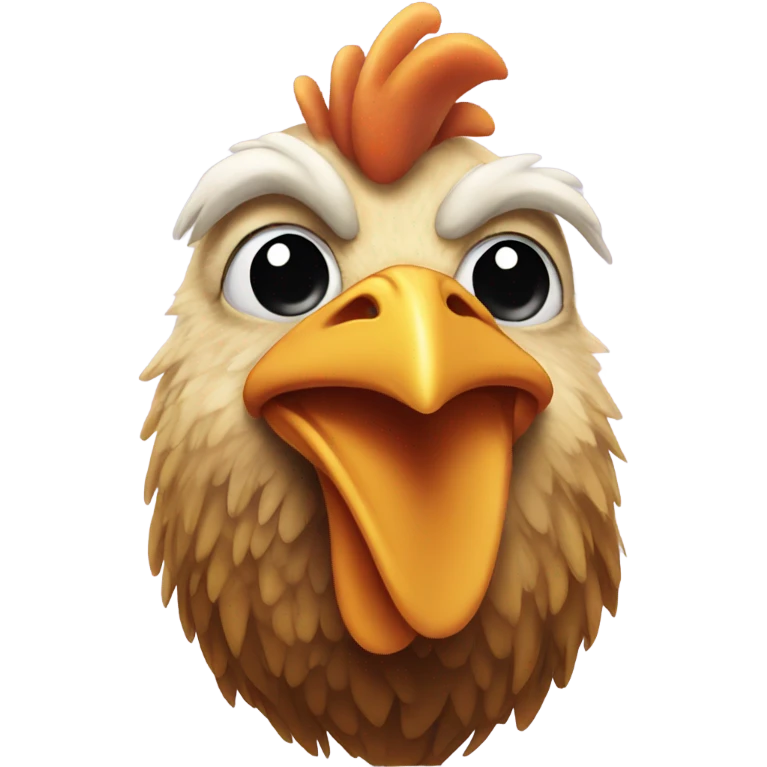 Chicken with a beard emoji