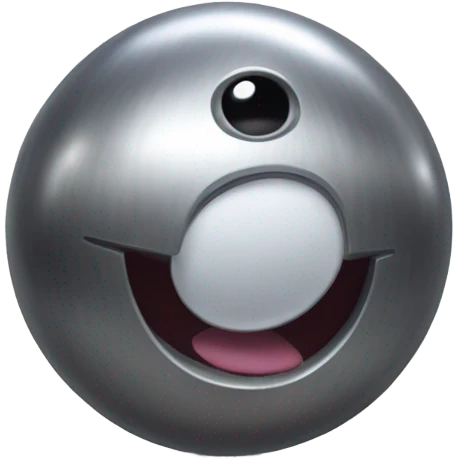 Metal cute Kirby ball driving on 4 car wheels emoji