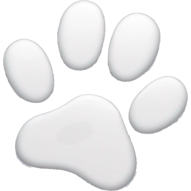 white cat paw emoji