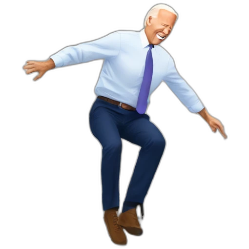 Joe biden falling the stairs emoji