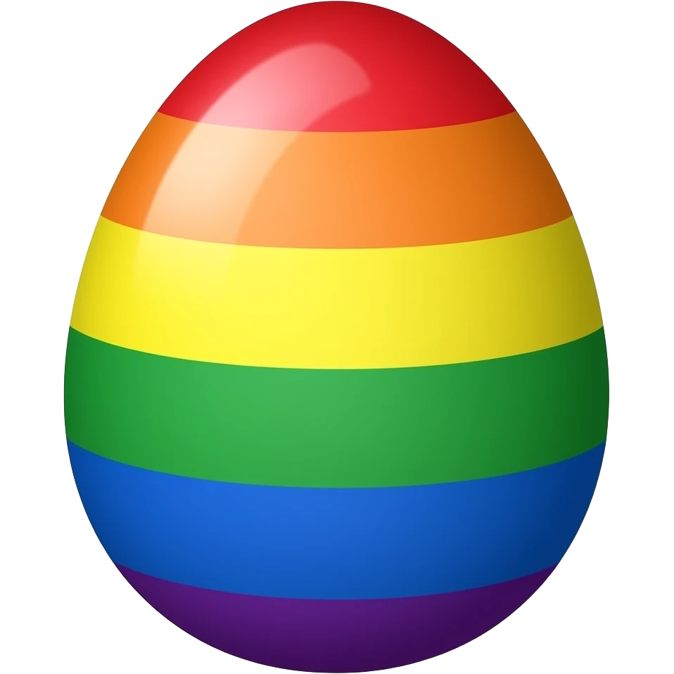 Rainbow butterfly egg emoji