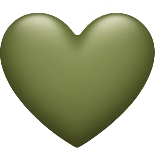 Khaki green heart emoji