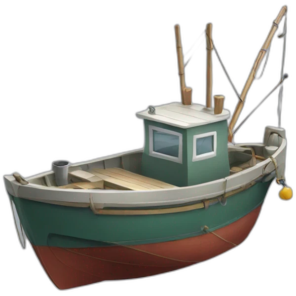 fishing boat with hook emoji