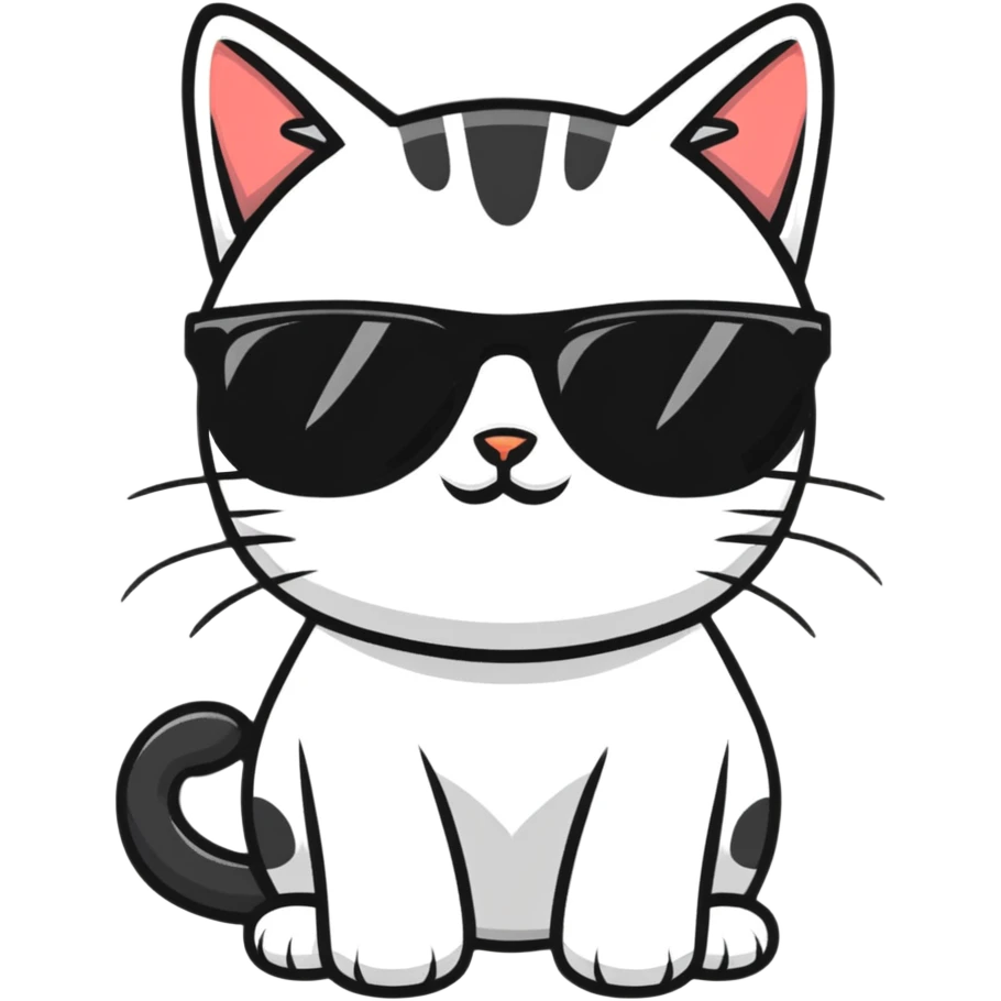Cat with sunglasses emoji