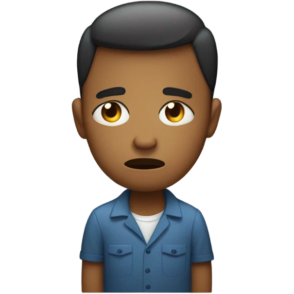 Upset and unready for the journey to come emoji
