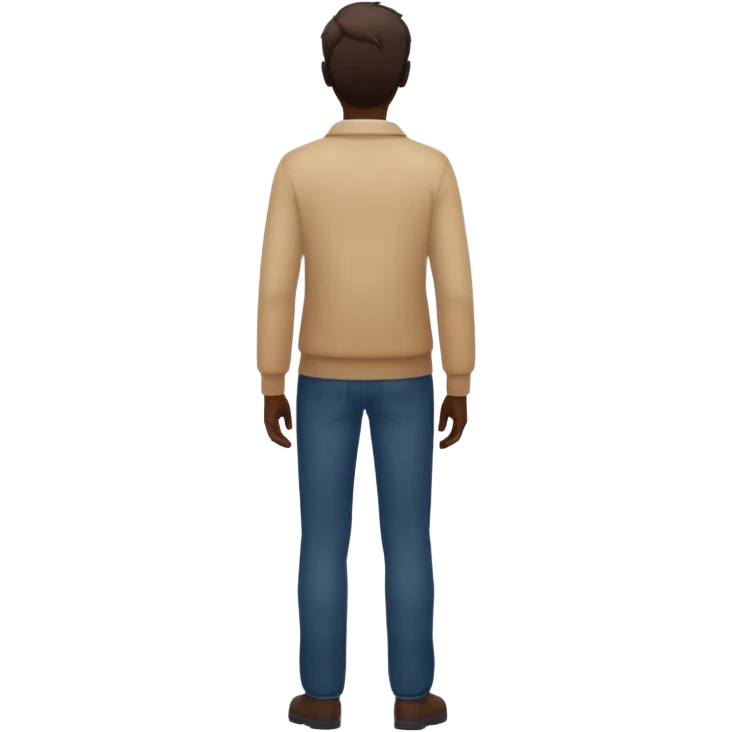 person standing ,view from the back, icon emoji