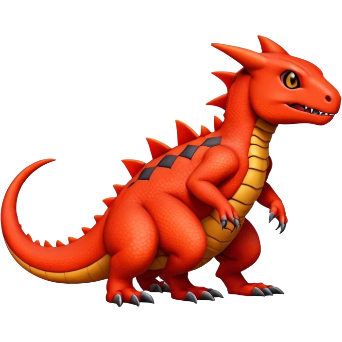  Cute Guilmon-Salandit-Fakémon-hybrid-creature (full body)  emoji