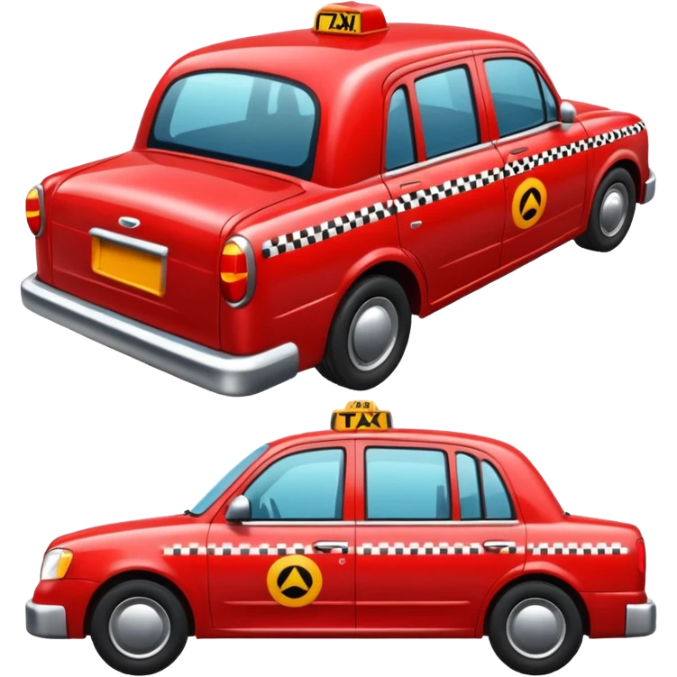 red taxi emoji