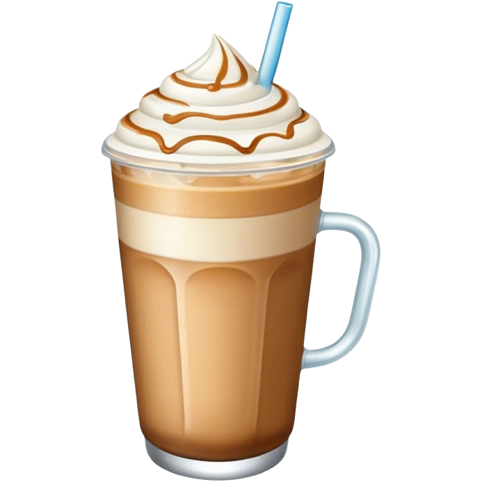 An iced latte emoji