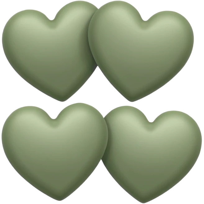double sage green hearts emoji