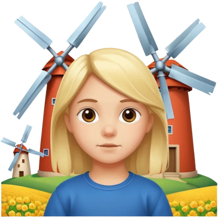Kid with Windmills emoji