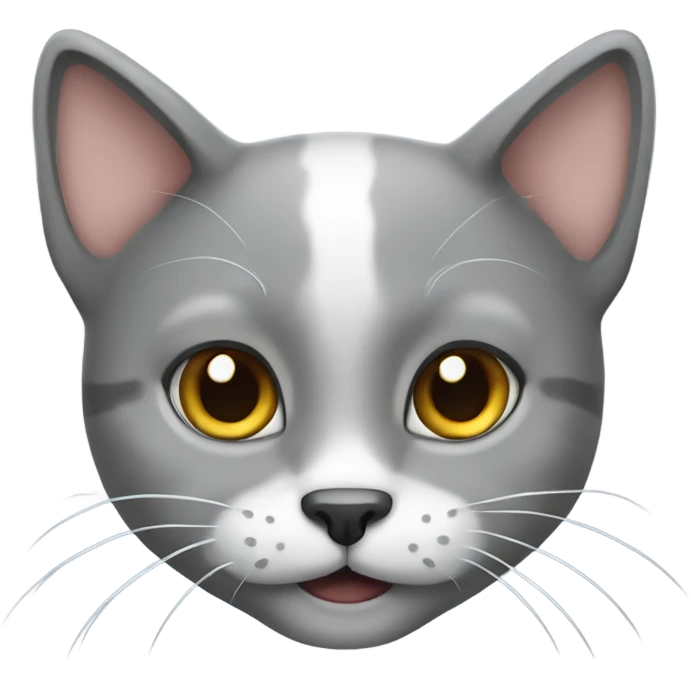 Cat gray cute emoji