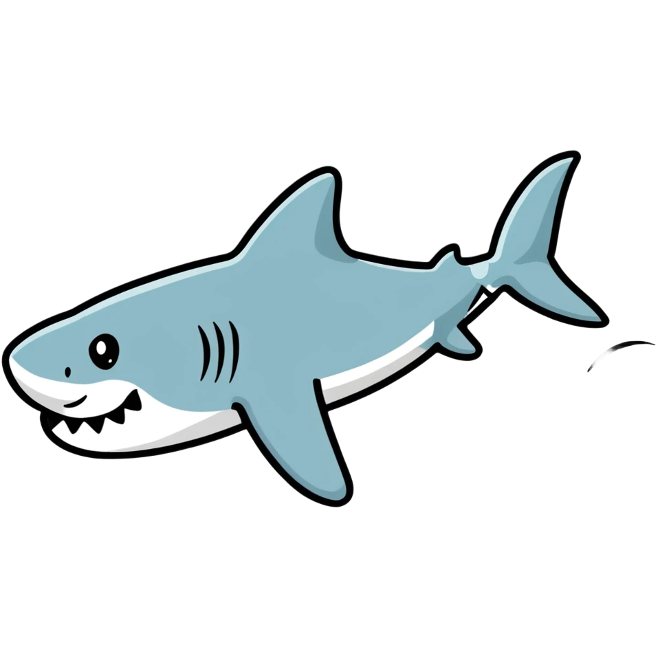 cartoon shark emoji