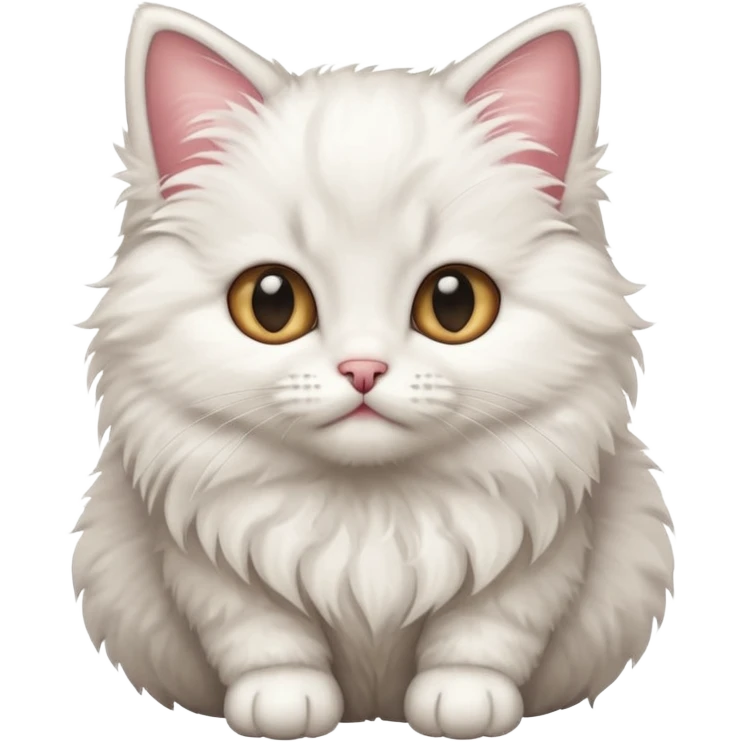 a sitting fluffy kitten  emoji