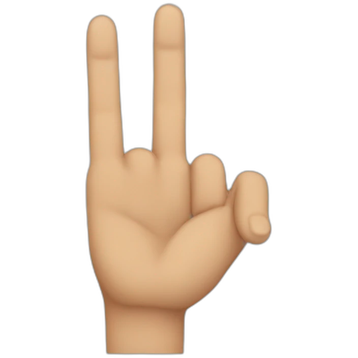 1 finger emoji