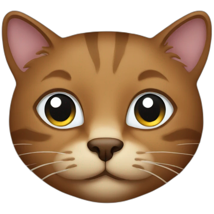 brown cat head emoji