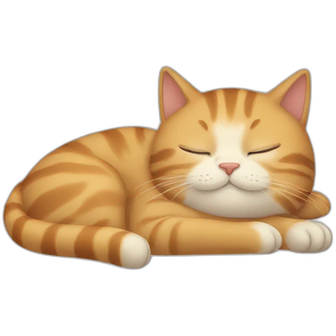 Cat sleeping emoji