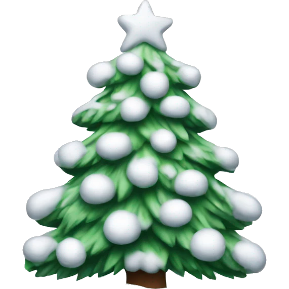 Snowy Christmas tree emoji