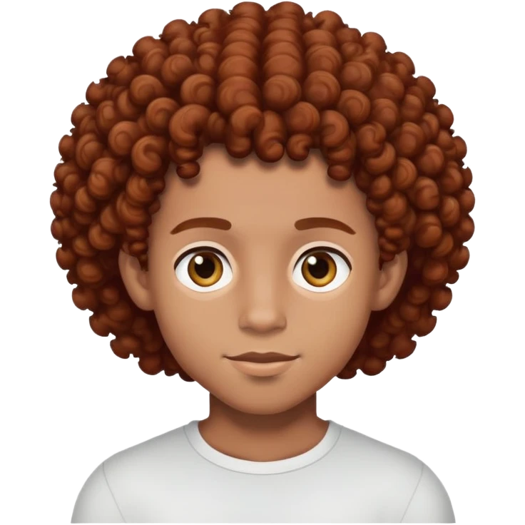 super lightskin black boy super curly reddy brown hair emoji
