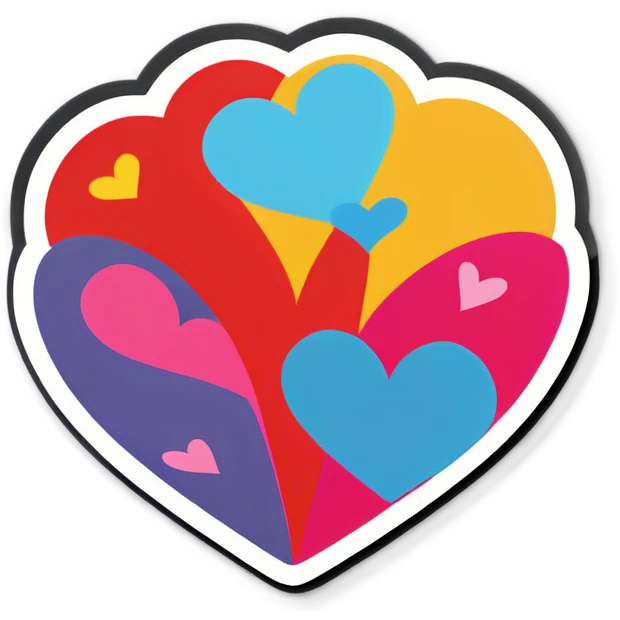 Pop art love emoji