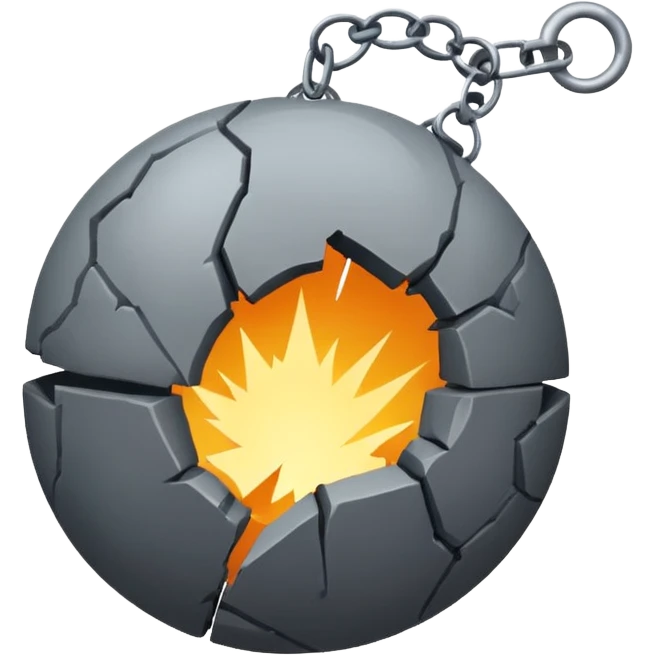 The world that has a wrecking ball through it⚽️  emoji