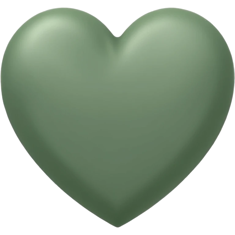 Sage green heart emoji