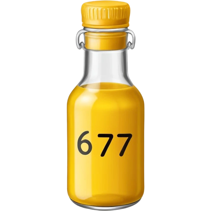 Mustard bottle saying 6-7 emoji