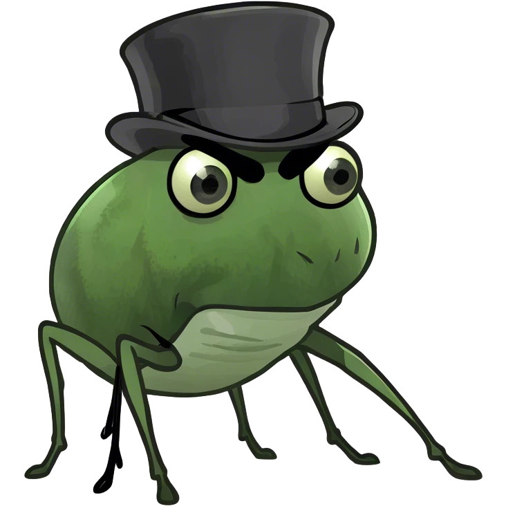 green spider, 8 legs, scary emoji
