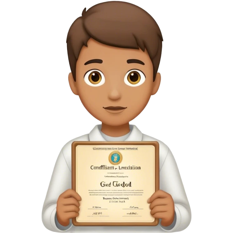 Boy getting GED emoji