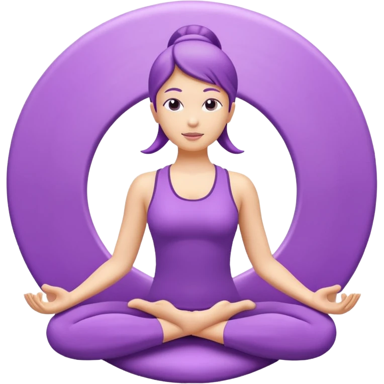 Yoga Breathing 3d Icon with color of A781F3 emoji