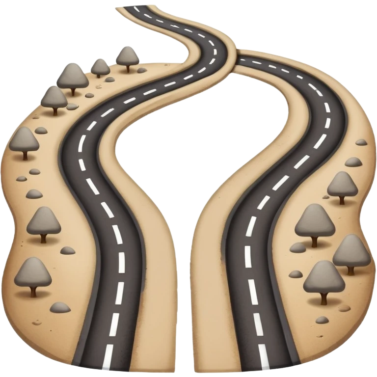 a fork in the road with two different paths emoji