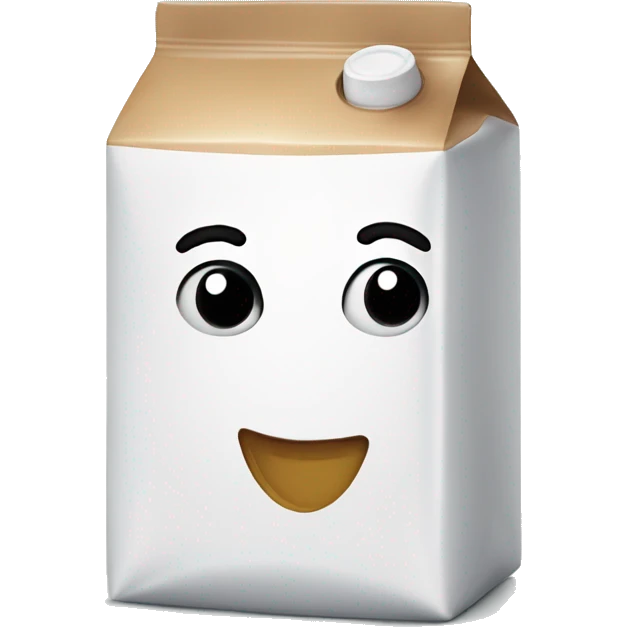 On a milk carton  emoji
