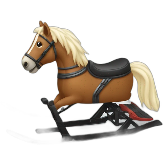 Rocking Horse Snowmobile emoji