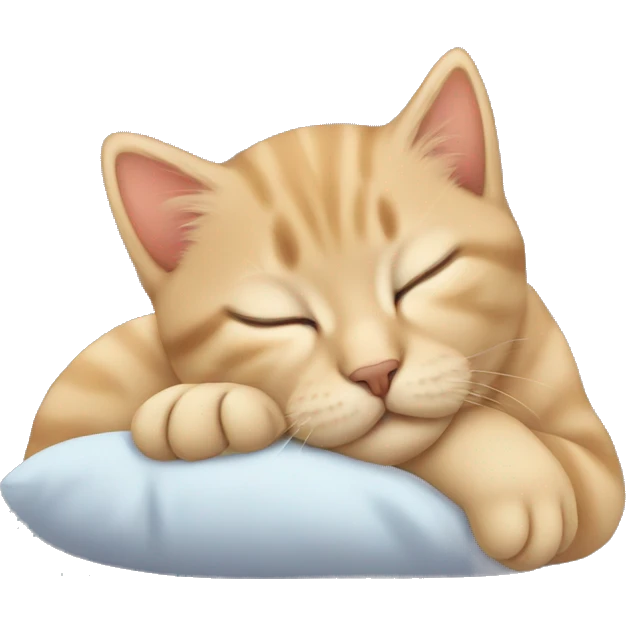 Kitten sleeping emoji