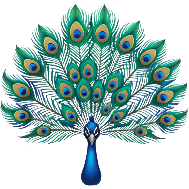 peacock feather emoji, vibrant colors emoji