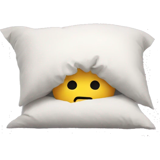 cartoon head buried in pillow emoji