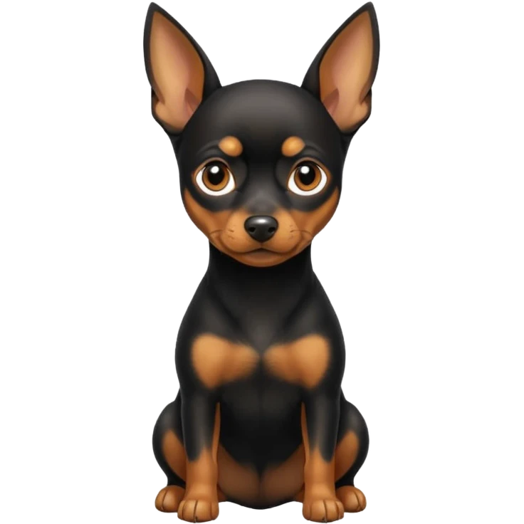 Miniature pinscher dog emoji
