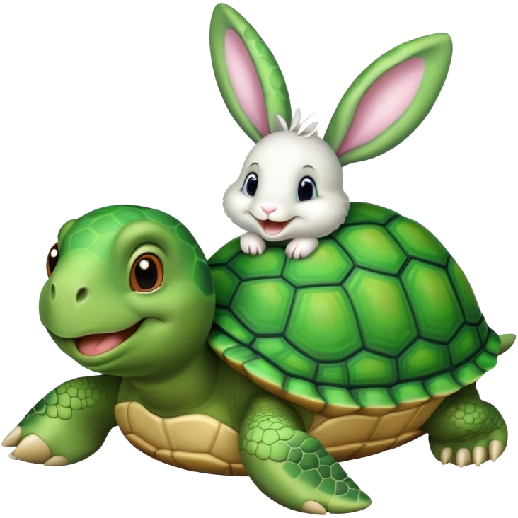 Turtle w Easter ebbs and bunny ears emoji