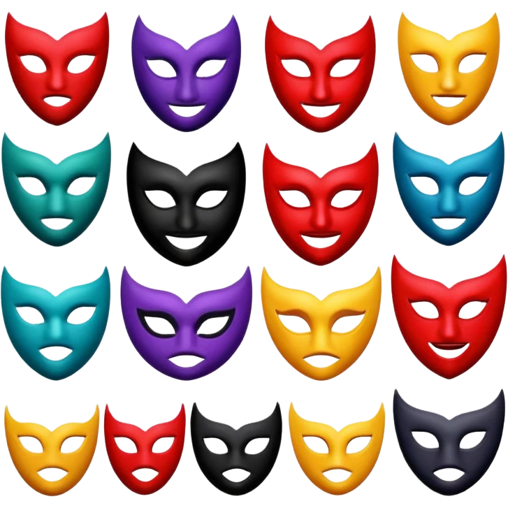 masks for acting emoji