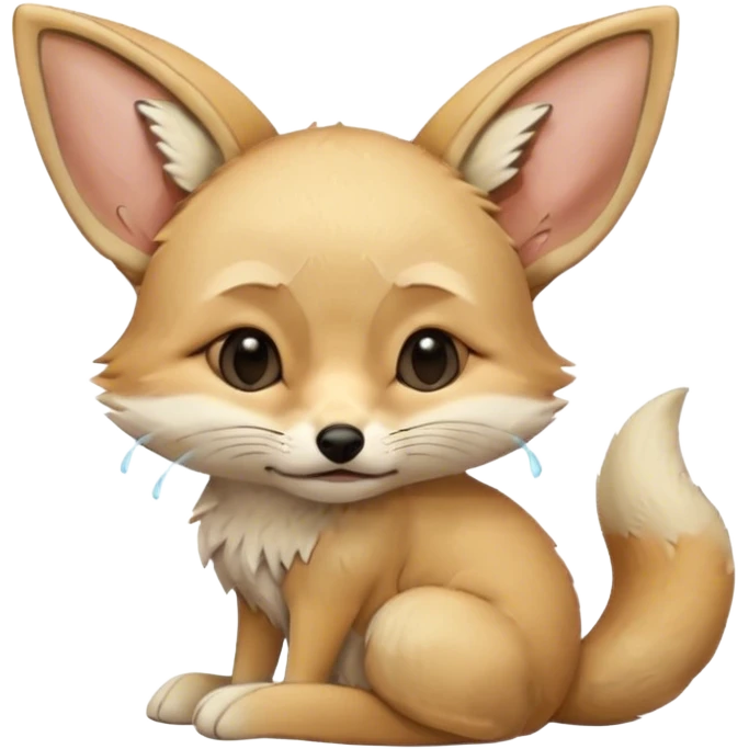 fennec fox sad crying emoji