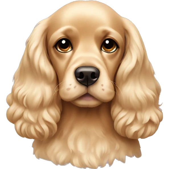 blonde cocker spaniel cute emoji