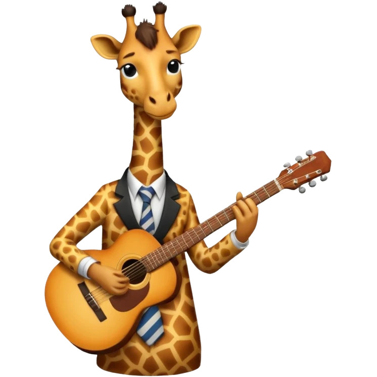 une giraffe musicienne emoji
