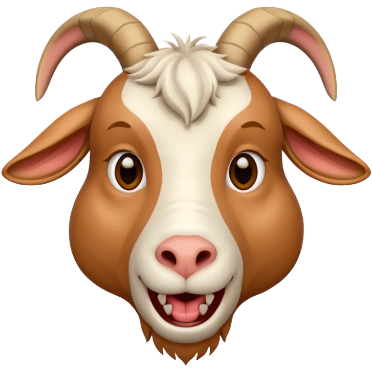 Face de chèvre drole emoji