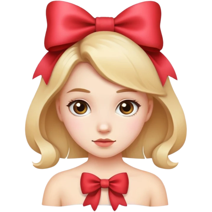 Menina com laço emoji