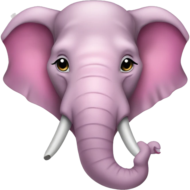 pink face of an elephant emoji