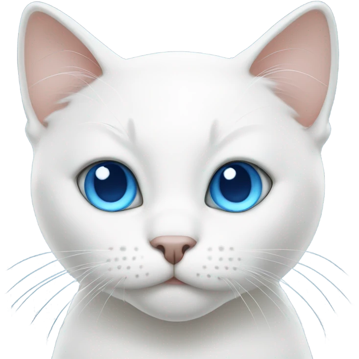 White cat with blue eyes  emoji