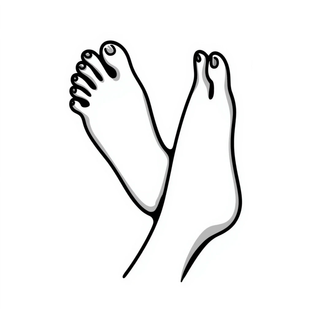 female foot with toes wide spread emoji