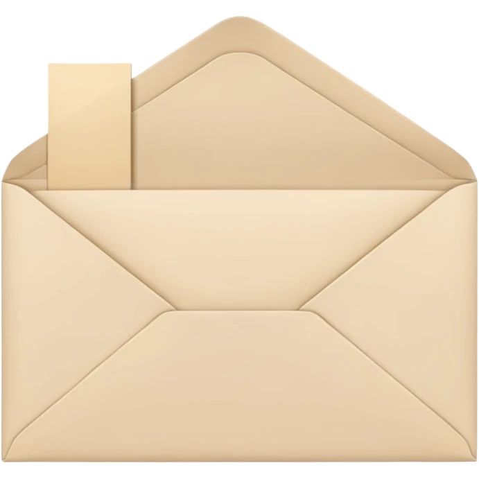 Pale beige envelope with letter emoji