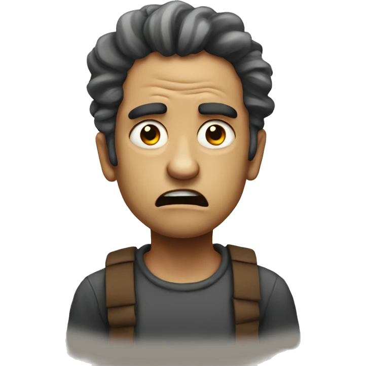 Mad but sad emoji