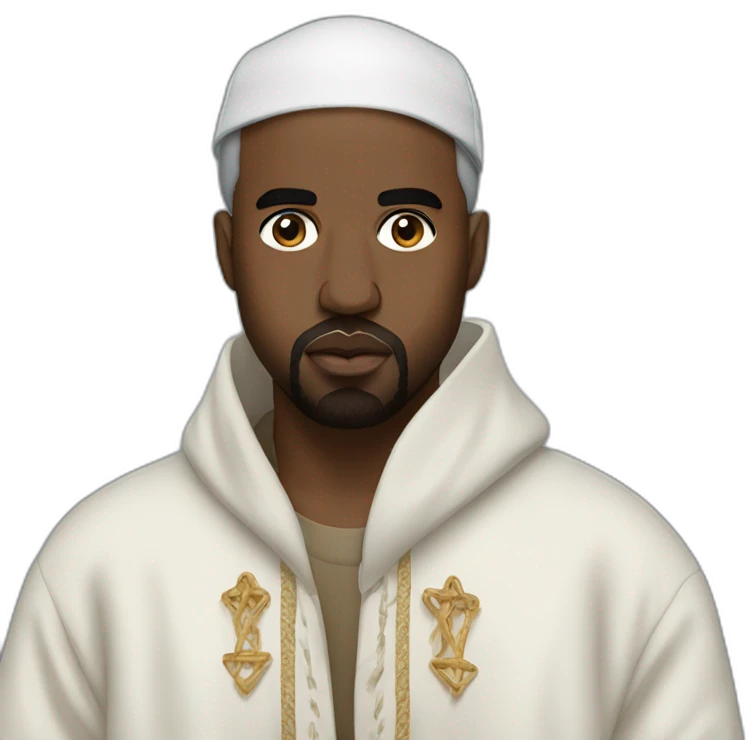 kanye west wearing jewish clothes emoji